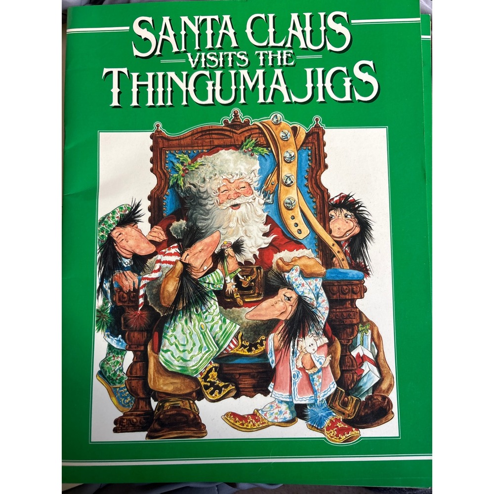 Santa Claus Visits the Thingumajigs Vintage Christmas Childrens Book Ideals